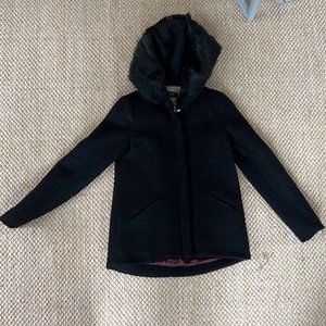 Laundry Faux Fur-Lined Hooded Jacket